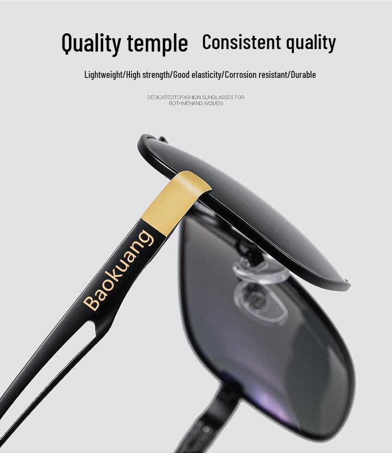 Men's Dual-Use Color-Changing Polarized Sunglasses for Day/Night: Anti-Glare, HD Vision for Driving & Fishing