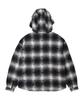 WEGO Figments Distressed Hooded Check Long Sleeve Size Black Shirt, Streetwear, Shirt, Gift, Women's, F,