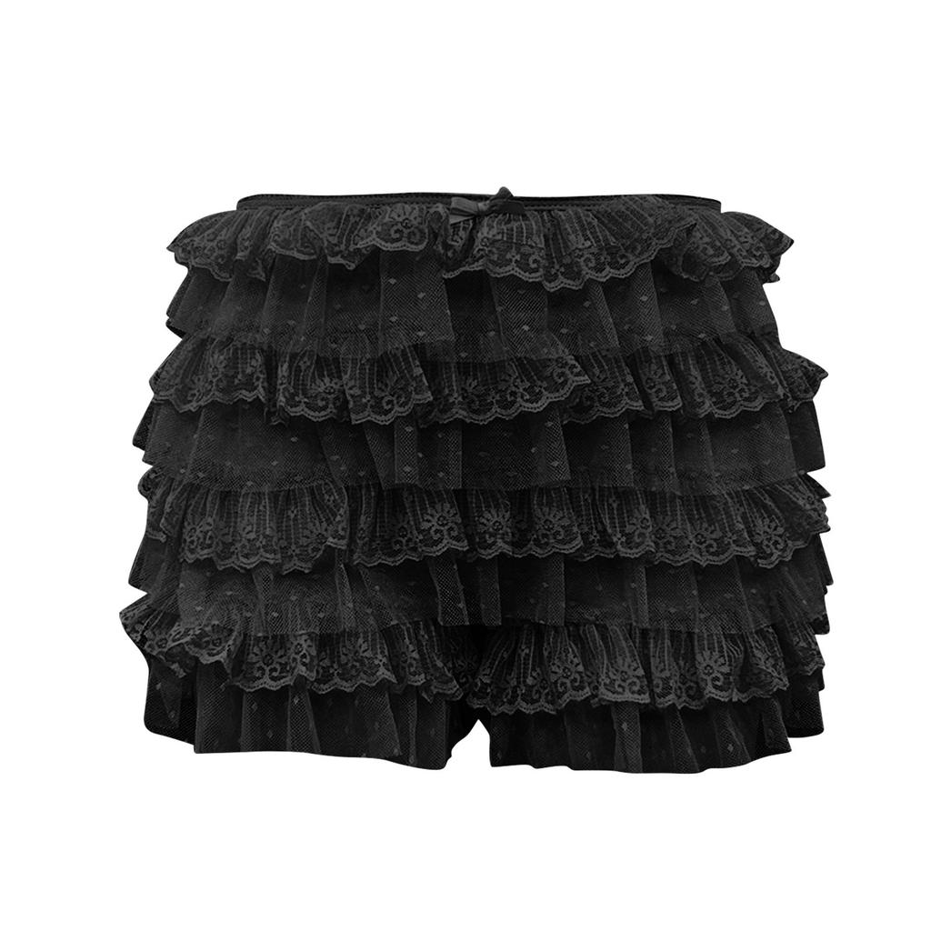 Multi Layer Cake Stacking Short Skirt Hot Pants Spicy Girl Sexy Fashion Lace Skirt Pants Sexy