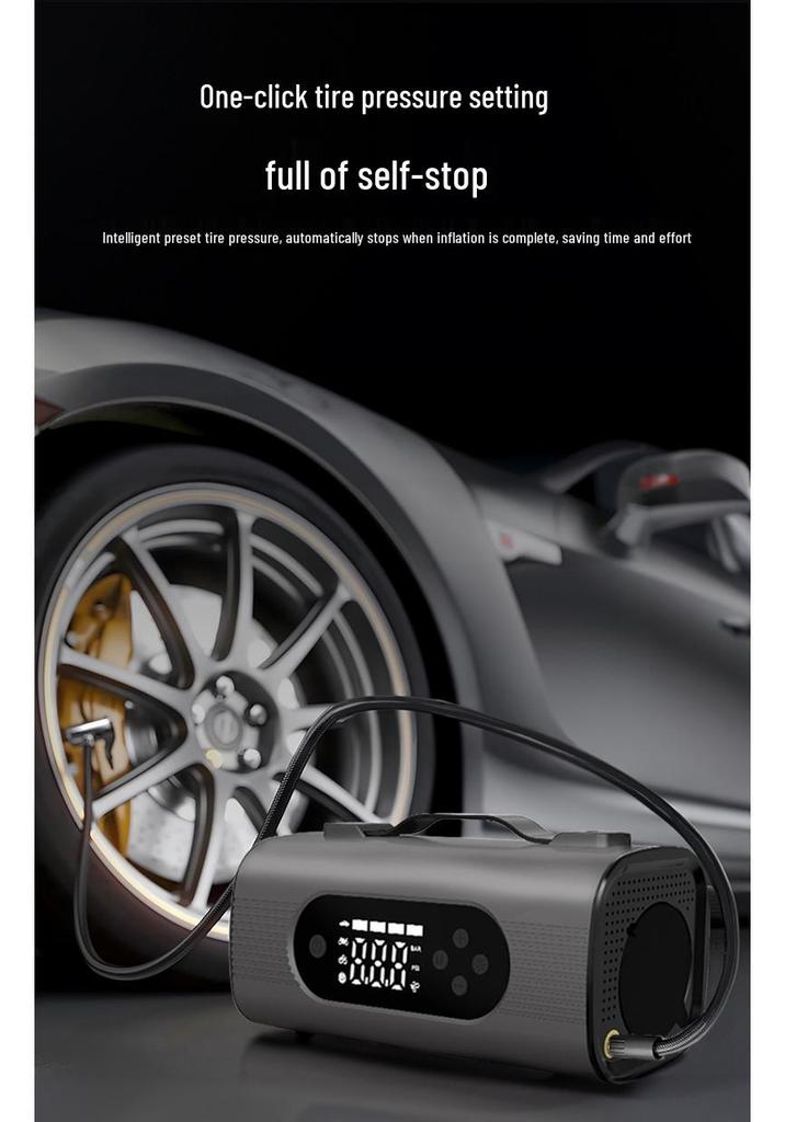 Multi-Function Car Power Bank: Jumper Cables, Vacuum, Blower, Tire Inflator - 8-in-1 Portable Device