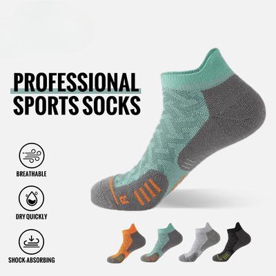 3 Paar Professionelle Marathon Laufsocken Outdoor Sport Fitness Verdickte Gepolsterte Kurze Tube Niedrig Geschnittene Boot Knöchelsocken