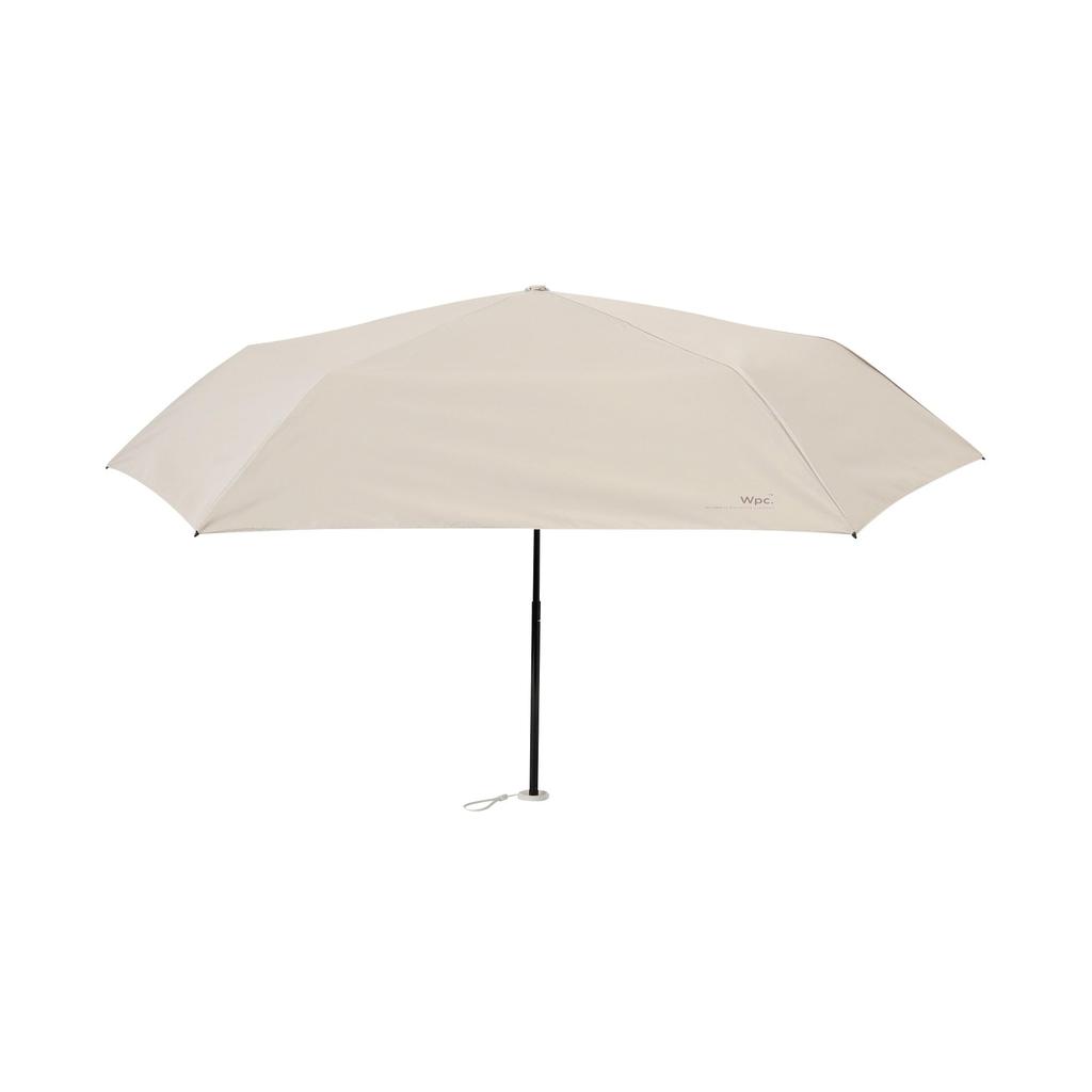 Francfranc Lightweight Solid Folding Beige for Both Sunny and Rainy Umbrella, 50cm, (Suitable Weather)