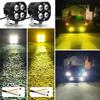 2PCS Led Motorcycle Spotlights Two-Color Lens Off-Road Vehicle Work Lights Motorcycle Spotlights Modified Led Lights