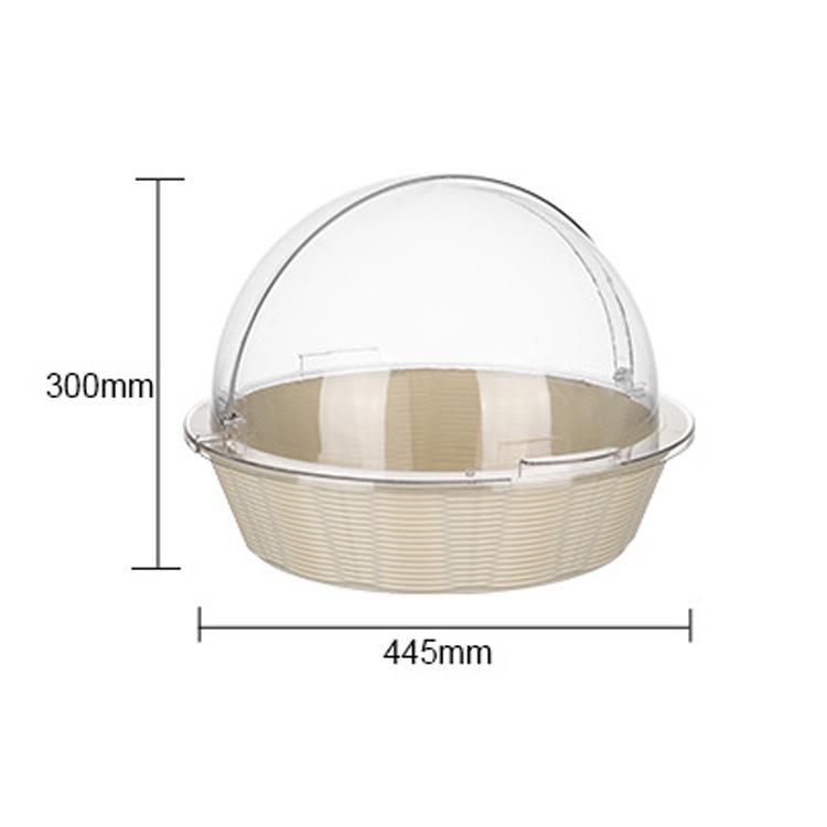Large Transparent Food-Grade Plastic Tasting Plate with Lid