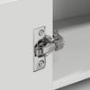 Wall Mounted Corner Cabinet with Storage White 57 X 57 X 40 Cm Particleboard