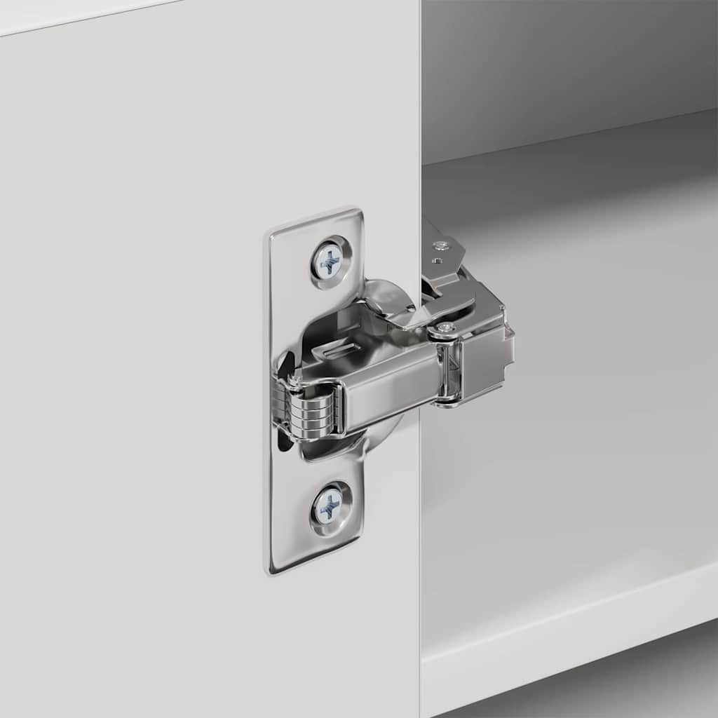 Wall Mounted Corner Cabinet with Storage White 57 X 57 X 40 Cm Particleboard