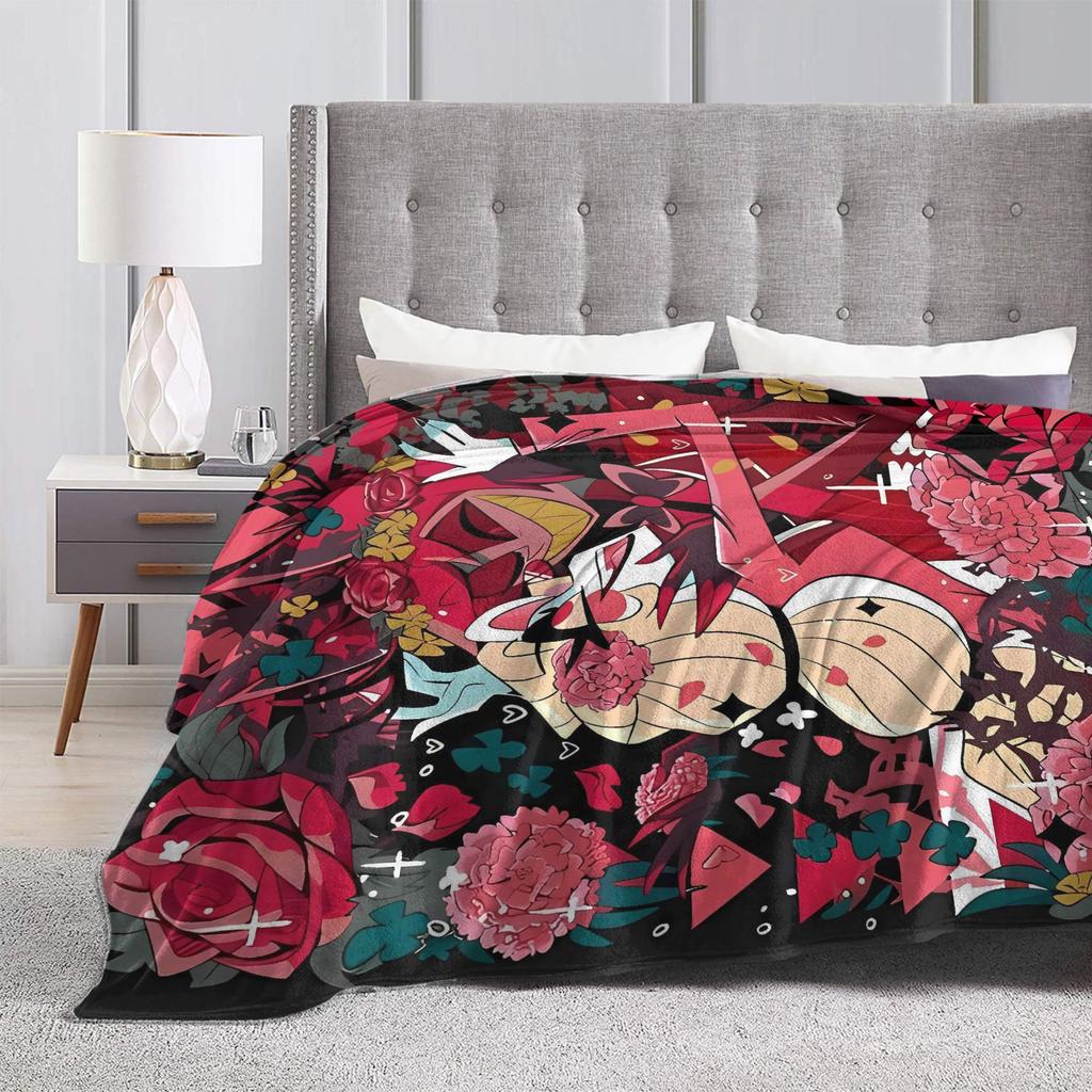 VOX H-Hazbin Hotel Alastor Game Blanket Warm Soft Graphic Plush Throw Blanket For Couch Chair Bedspread Bed Cover