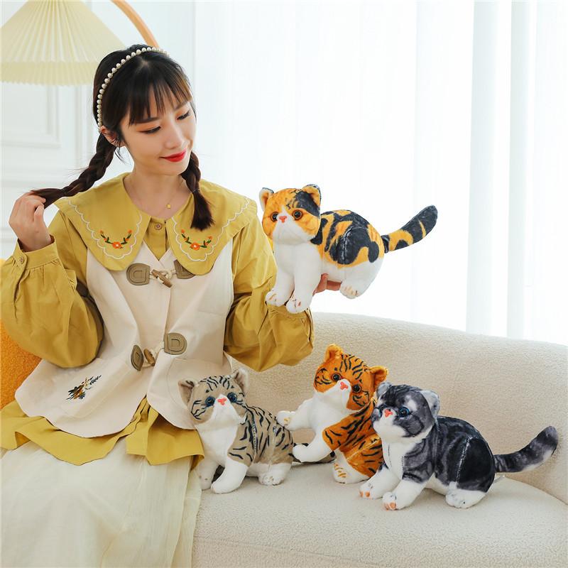 New Simulation Cat Plush Toy Doll Garfield Rag Doll Girl Comfort Gift