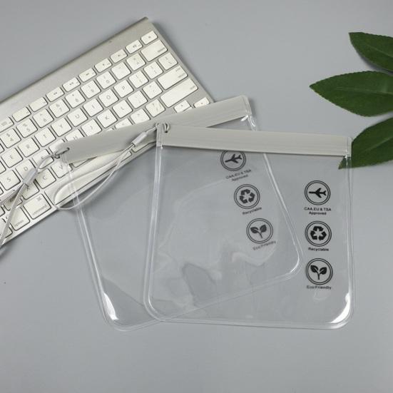 Wiederverschließbare Kosmetiktasche Auslaufsicher Transparent mit Reißverschlussbeutel Reißverschlussverschlussbeutel Flughafensicherheit Reisetasche für Flüssigkeiten Handgepäckbestimmungen