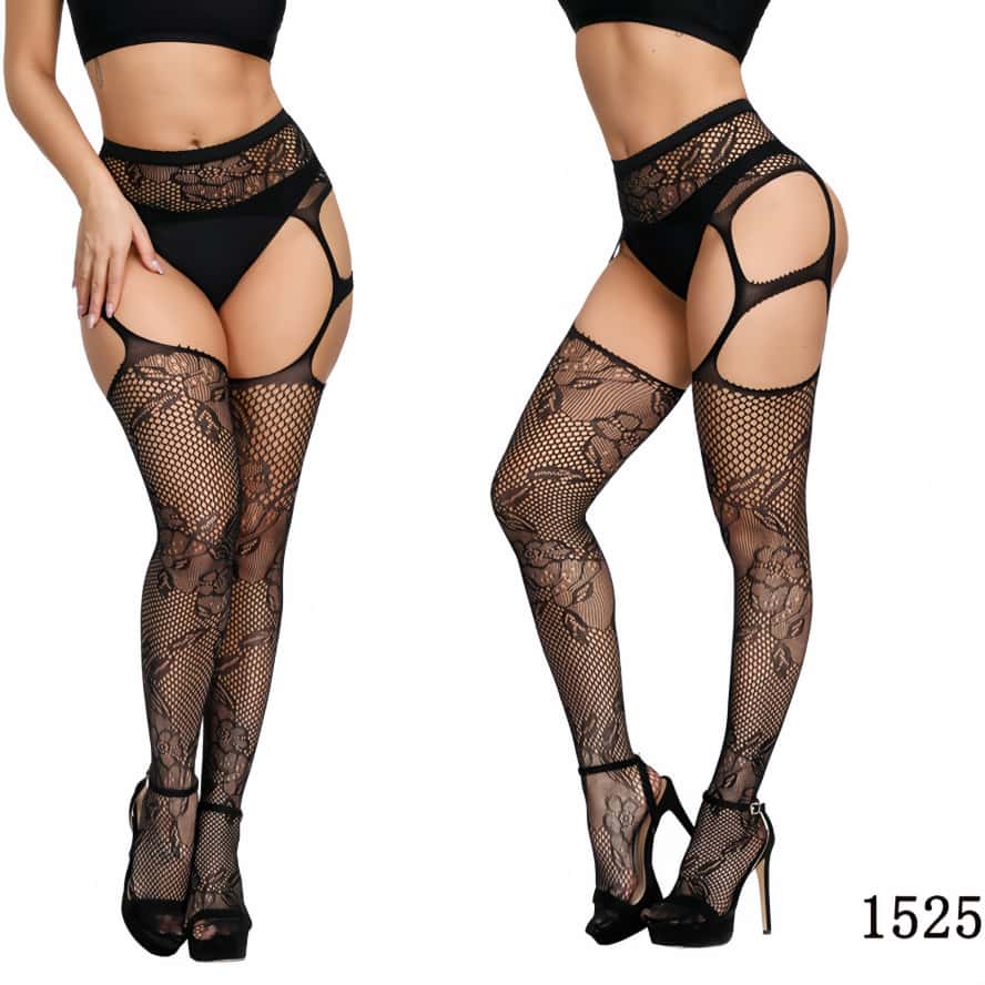 Newfunjoin Large Plus Size Fishnets Big Mesh Stockings Garter Belt Pantyhose Thigh High Sexy Hot Hollow Tights Women Panty Socks