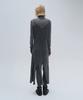 Daiaegeuneol Unbalance Slit Knit Dress (Charcoal)
