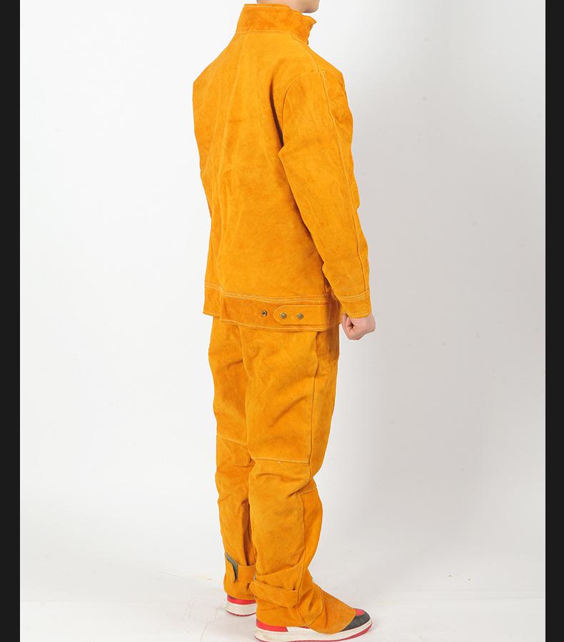 Fireproof & Anti-Scald Cowhide Welding Suit - Second Layer Reverse Suede Protection
