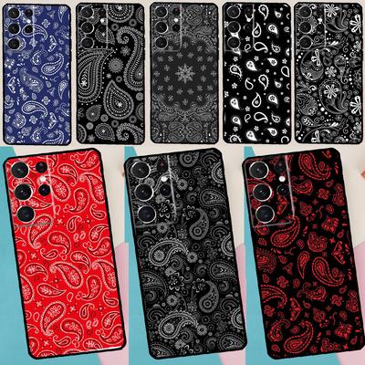 Paisley Bandana Phone Case For Samsung Galaxy S25 S24 S23 S22 S21 Ultra S9 S10 S20 Plus FE Funda Cover Shell