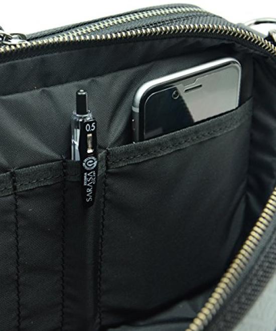 Seal Travel Mini Shoulder Bag for Men, Waterproof, Crossbody Bag, Motorcycle Travel, Genuine Leather, Made in Japan, PS-099OR