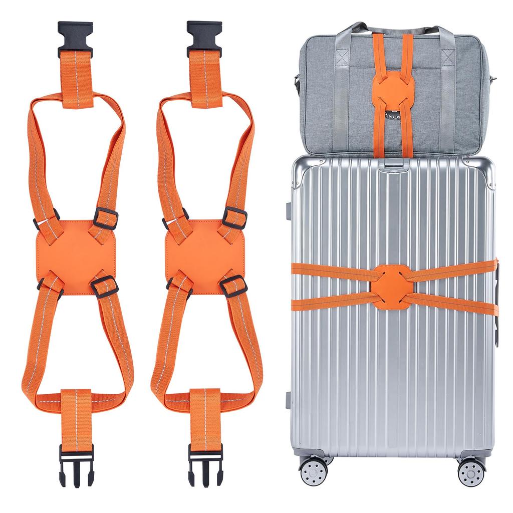 Elastic Luggage Straps for Cross-Packing and Reinforcement