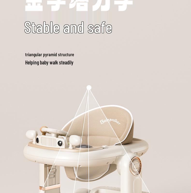 Two-in-One Baby Walker & Learning Push Car for Boys and Girls - Non-Slip, Anti-Tip Design