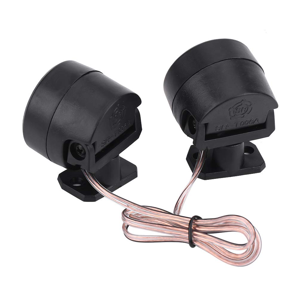 Qiilu Audio Speaker Car Super Power Tweeter 2 Pieces 4 Ohm Plastic Material 12VDC 500W with Screws High Temperature Resistant Lightweight Voice Coil