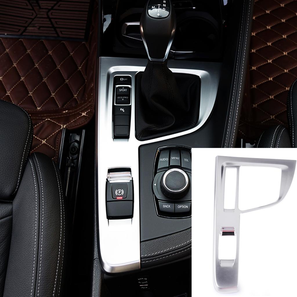 1 Stück Innenraum Dekoration Schaltknauf Box Abdeckung Verkleidung Panel Rahmen Passend für BMW X1 F48 2016 2017 Linkslenker