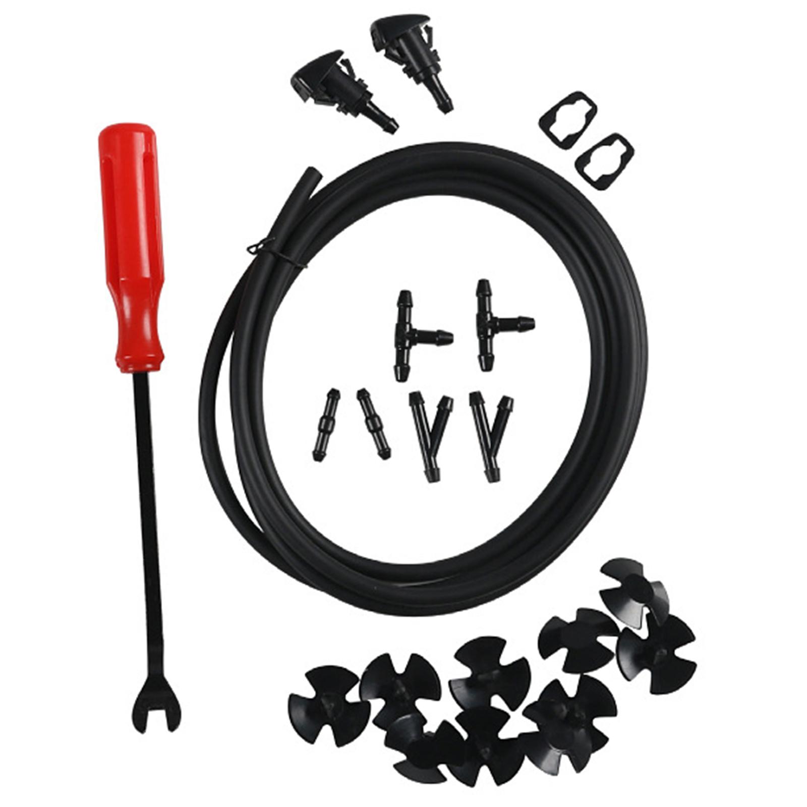 

Комплект насадок для омывателя лобового стекла автомобиля, сменные насадки для ветрового стекла, набор шлангов, замена 5113049AA, автоаксессуары