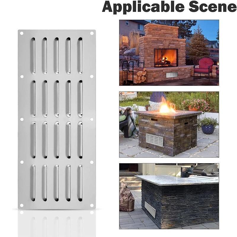 Stainless Steel Ventilation Panel Decorative Stove Exhaust Panel For Brick Stoves And Outdoor Kitchens