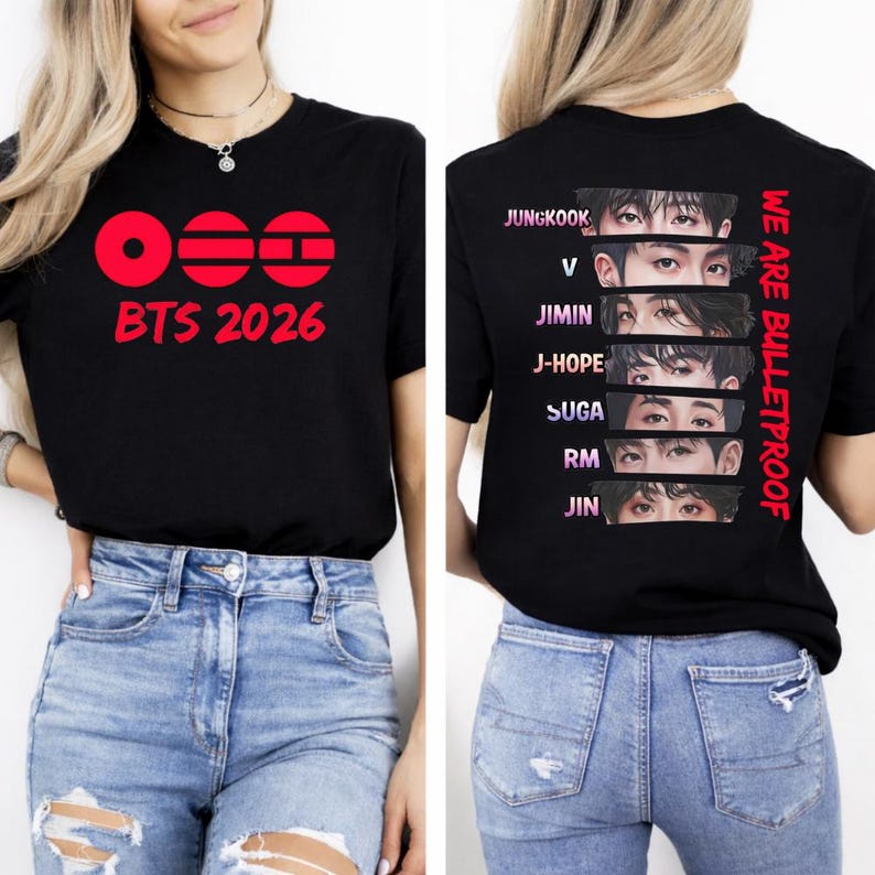 Bulletproof Tour 2026 T-shirt BTS Arirang, BTS Konsert T-shirt, BTS Jin, Hooligan, Roligt T-shirt Bts Arirang Konsert T-shirt Jin Inspirerad Hooligan