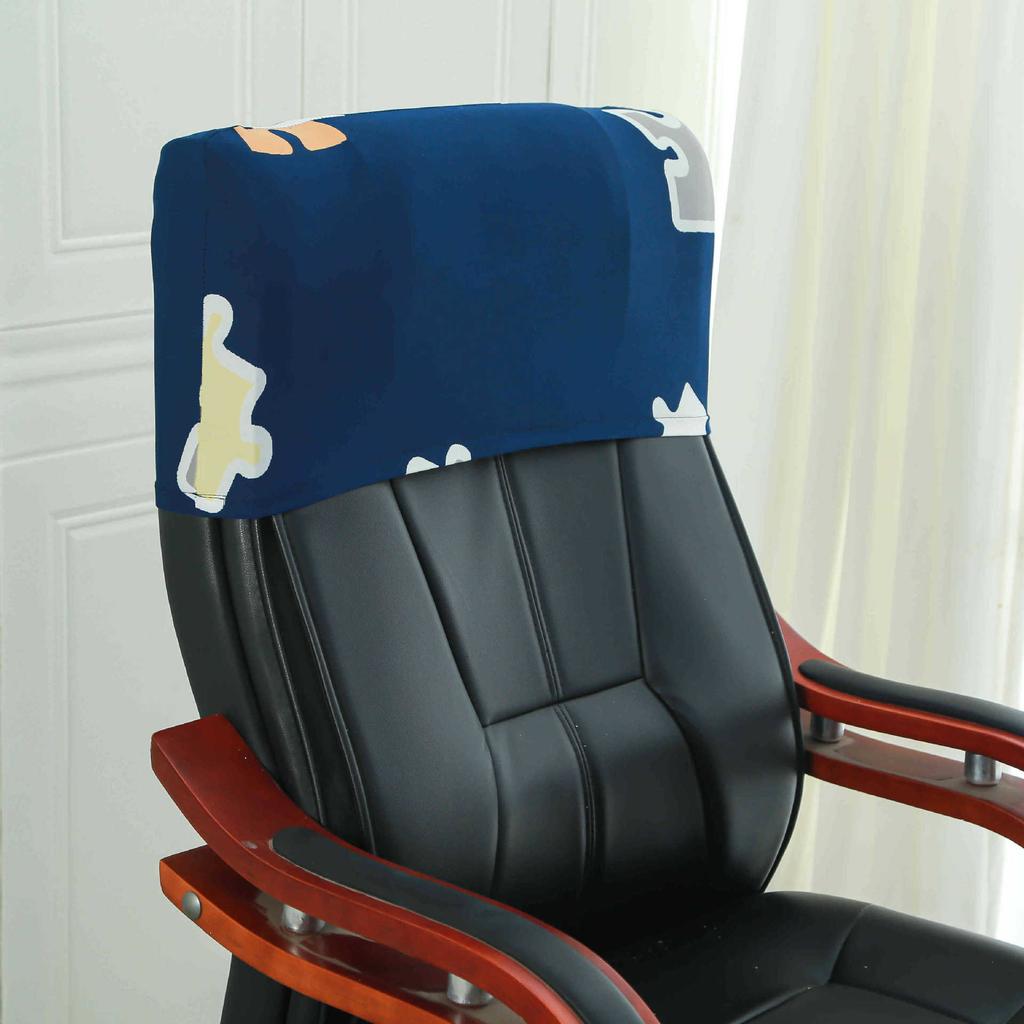 Elastic Boss Chair Headpillow Case Office Chair Cover Swivel Chair Headpillow Case Computer Chair Headpillow Seat Dustproof Head Cover