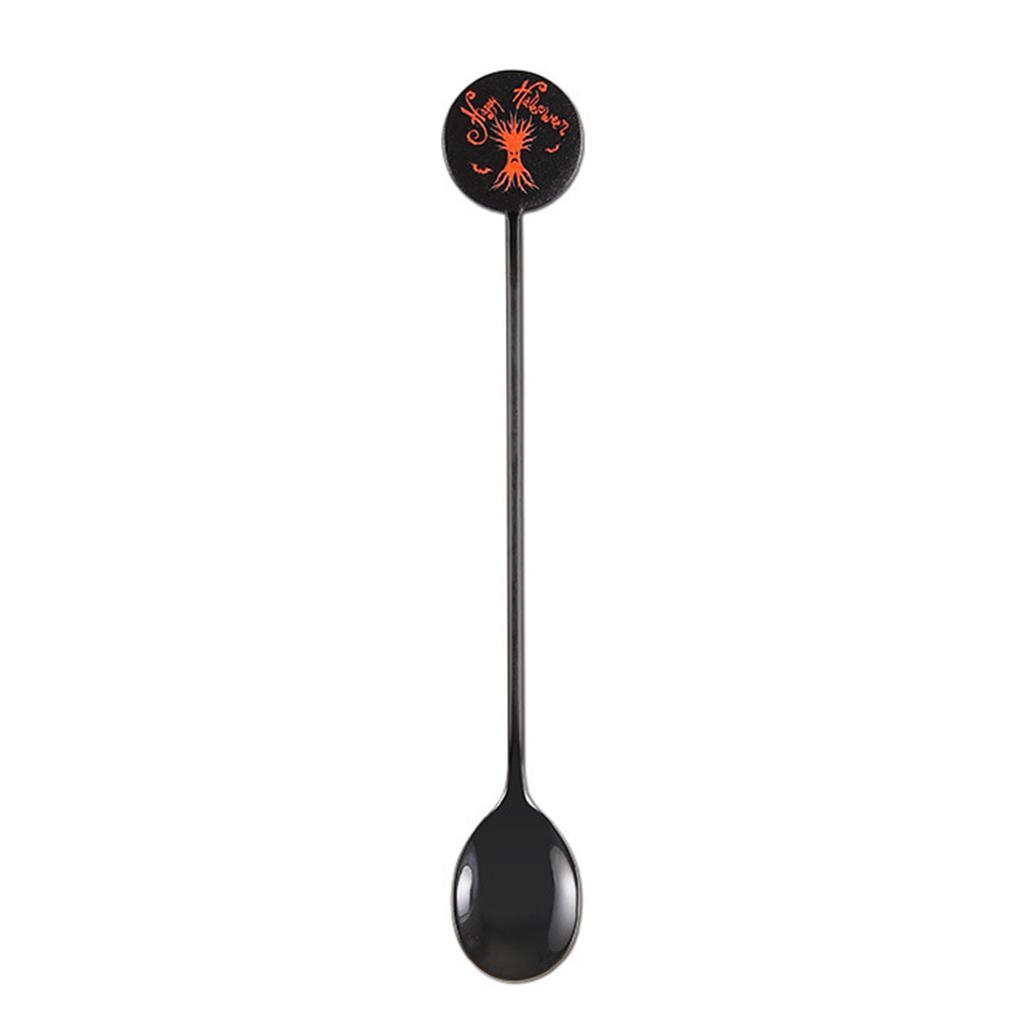 Creative Halloween Small Spoon/Fork Coffee Stirring Spoon Cake Fork Mixing Teaspoon Stainless Steel Tableware Easy C