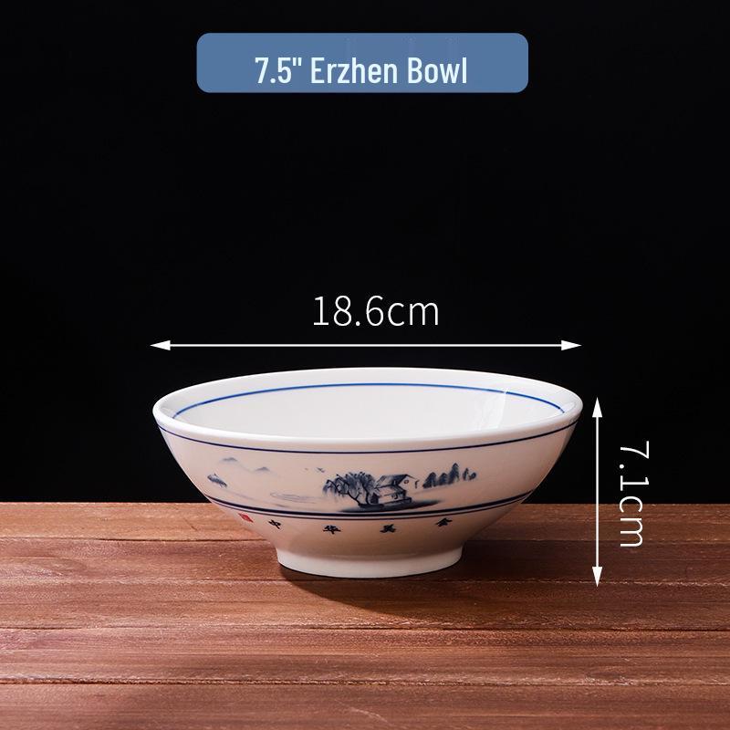 Large High-Footed Ceramic Soup & Noodle Bowl