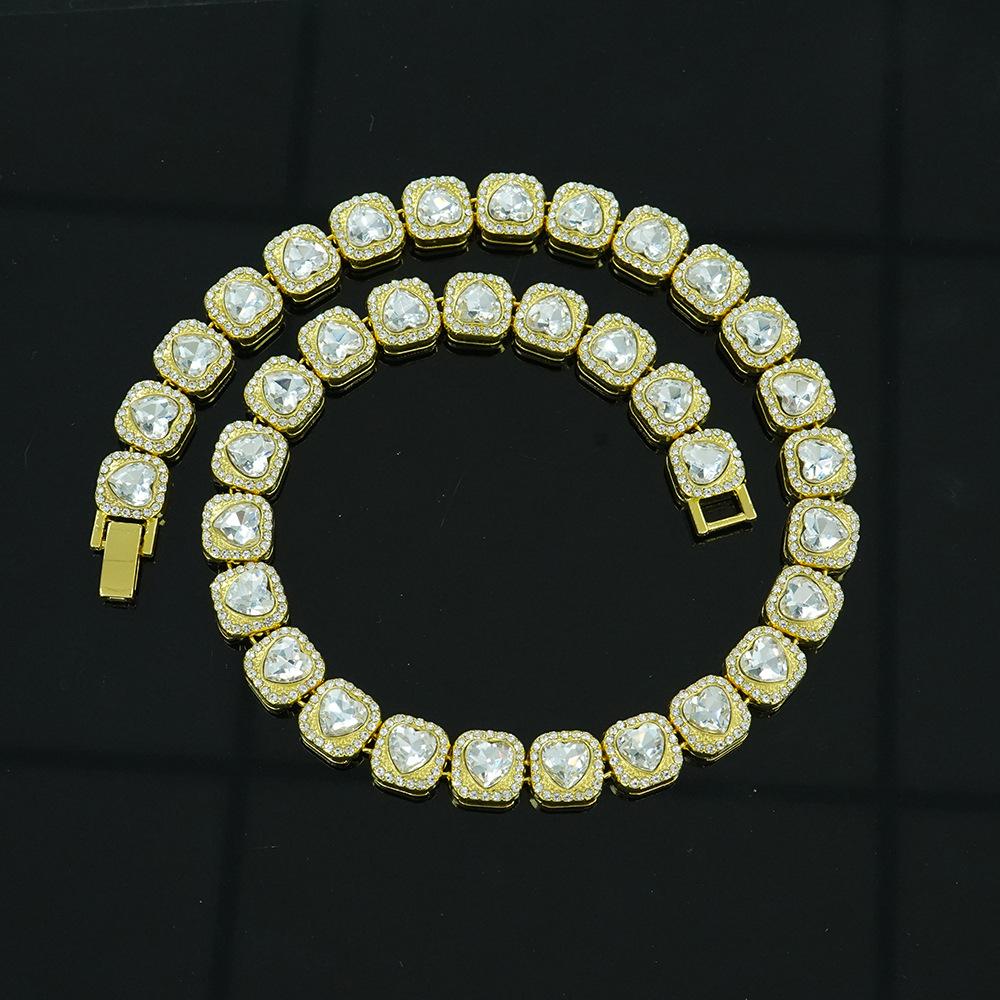 Love Rock Candy 12,5 mm kubanische Handkette, europäischer und amerikanischer Hip-Hop-Trend Herren-Accessoires