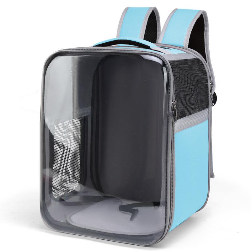 Transparent Outdoor Backpack Portable Cat Carriers Bag Breathable Pet Cats Dogs Birds Bag for Airline Approved Transport