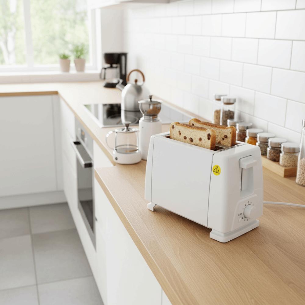 Stainless Steel 2 Slice Toaster Widened Slot Breakfast Machine  Sandwich