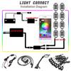 8 Pcs RGB LED Car SUV Chassis Decoration Lights Rock Lamps Bluetooth APP Control