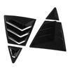4Pcs Set Rear Side Window Louver Cover Trim Glossy Black Replacement for Corolla 2019‑2021