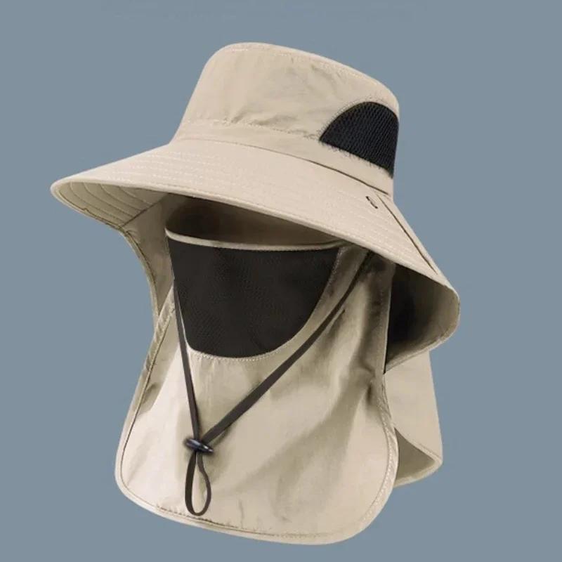 Summer Outdoor Sun Shade, Neck Protection, Sun Protection, Detachable Sun Hat, Men's and Women's Fishing and Hiking Hats