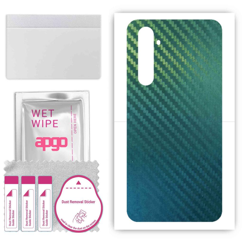 apgo Protective Skin Sticker for the Back Compatible with Realme X50 Pro 5G, Wrap Film, Foil, Vinyl - Pattern Carbon Chameleon CAKA1