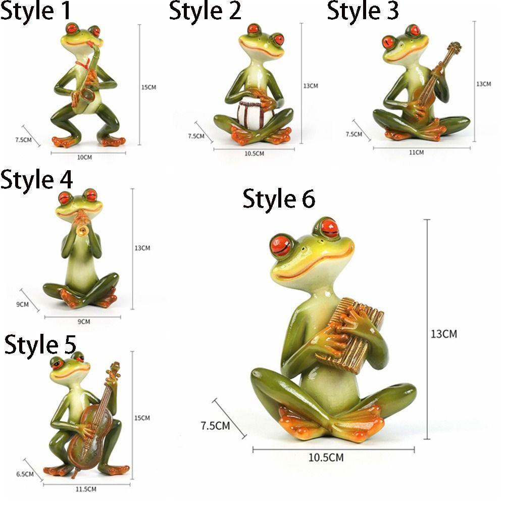 Resin Frog Statue Creative Miniatures Figurine Crafts Animal Sculpture Rockery