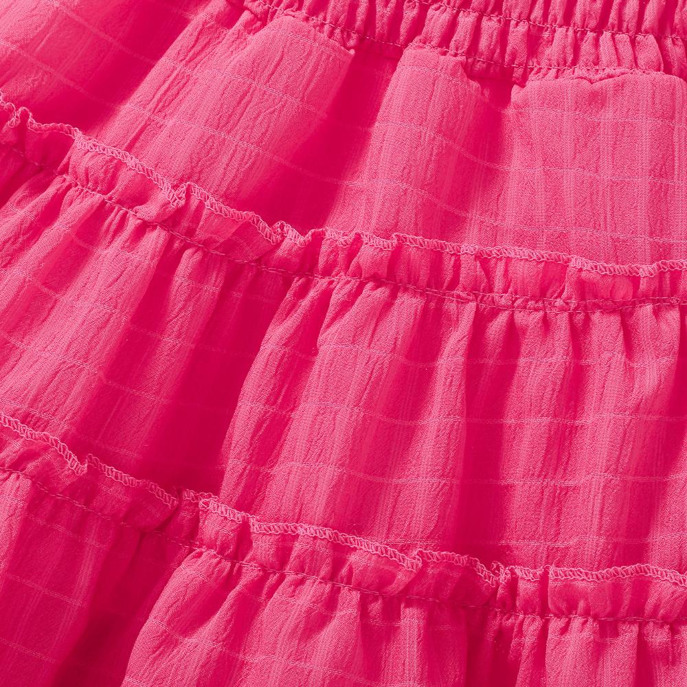 Girls' Dress Summer Off-shoulder Solid Color Children Princess Dress Girl Suspender Dresses for 2-8 Years Old