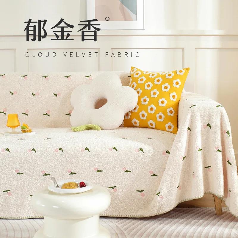 Новая подушка для сиденья дивана осень-зима утолщенная ткань полного покрытия полотенце — фото 8