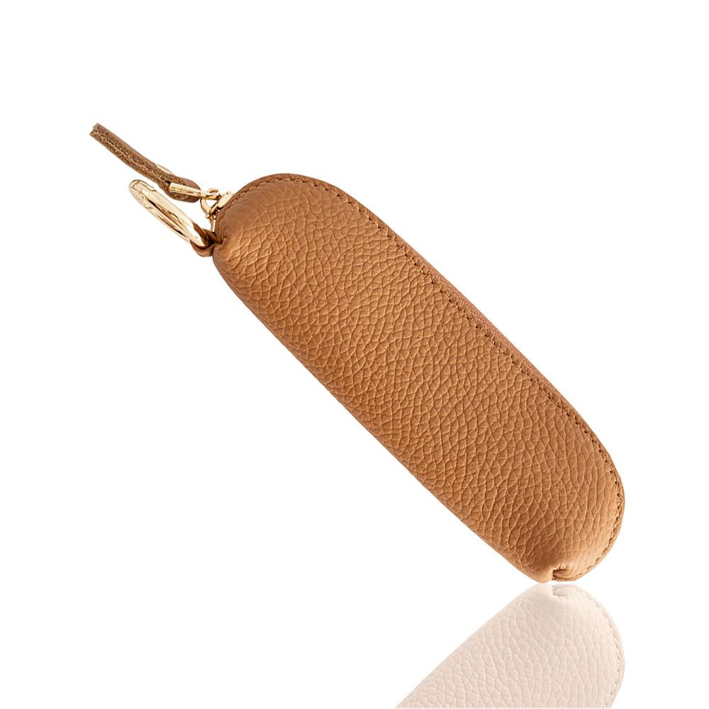 Handmade Japanese Style Leather Coin Pouch with Keychain Wallet for Women Mini Jewelry Money Key Earphone Organizer Bag Purse