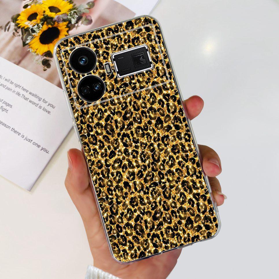 Pro Realme GT5 Pouzdro Průhledné Silikonové Měkký TPU Kryt Pro OPPO Realme GT 5 RealmeGT5 Pouzdra Květinové Mramorové Želé Nárazník Coques