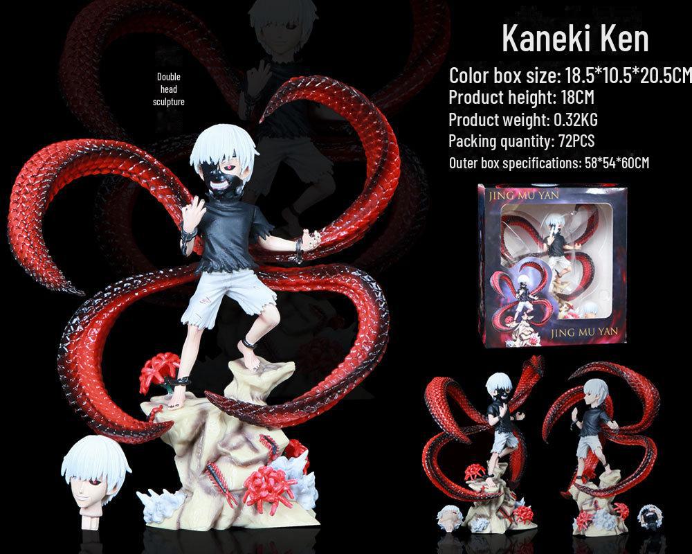 

Фигурка Tokyo Ghoul Q Version с двумя головами Канеки Кена для украшения автомобиля
