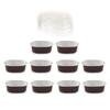 10 Stück 68 ml Aluminiumfolie Muffin Cupcake Papierbecher Goldene Cupcake-Liner Backbecher Tablett-Hüllen Hochzeitscaissettes Cupcake-Verpackung