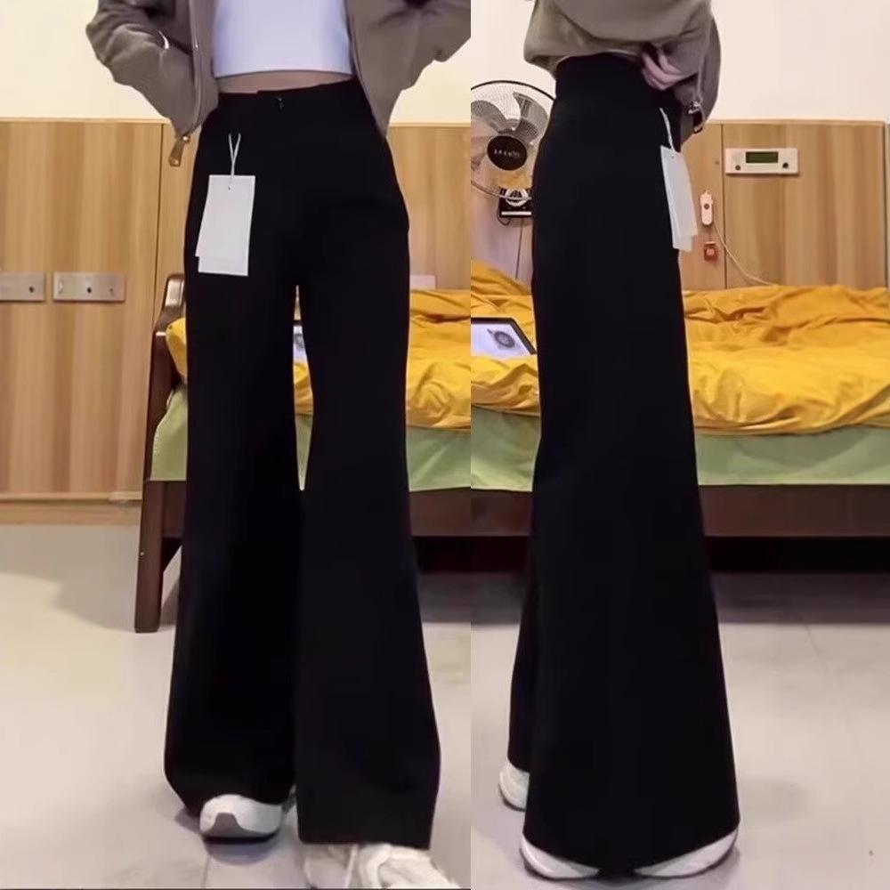 

2025 Women s Flared Wide-Leg Jeans - Korean Trend, Autumn, Floor-Length 4XL