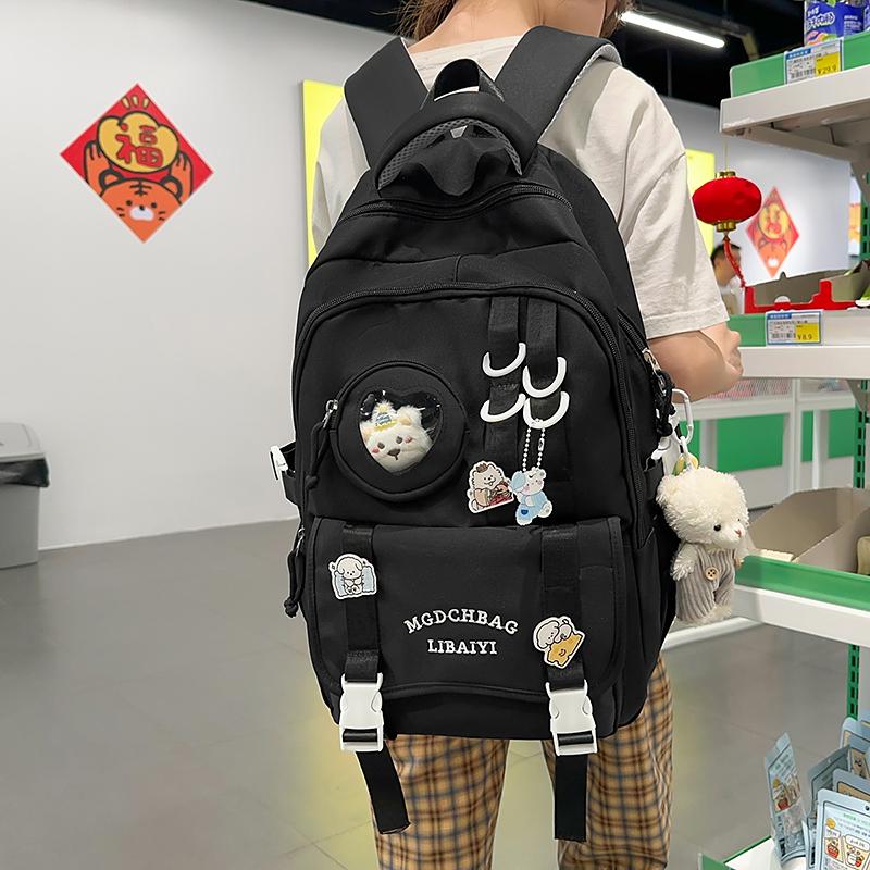 College Style Student Schoolbag Women's Large Capacity Computer Backpack Lightweight Girls Class Book Bag