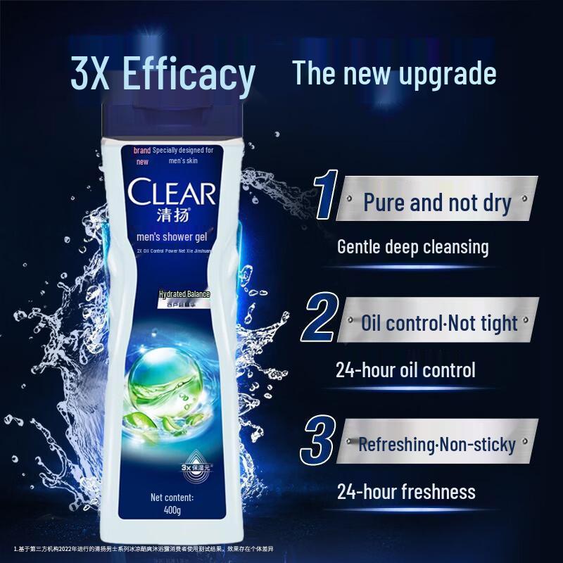 Clear Men Balanced Oil Control Hydrating Shower Gel