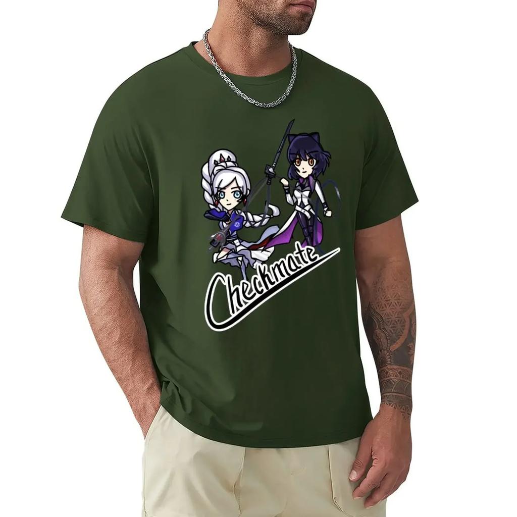 Checkmate T-Shirt anime edition t shirt Short sleeve tee sweat tees plain white oversized graphic t shirts