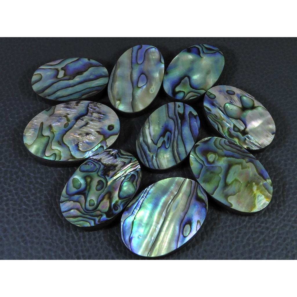337Cts.Abalone Shell Oval Cabochon Loose Natural Gemstone 09Pcs Lot 30-33MM C-1720