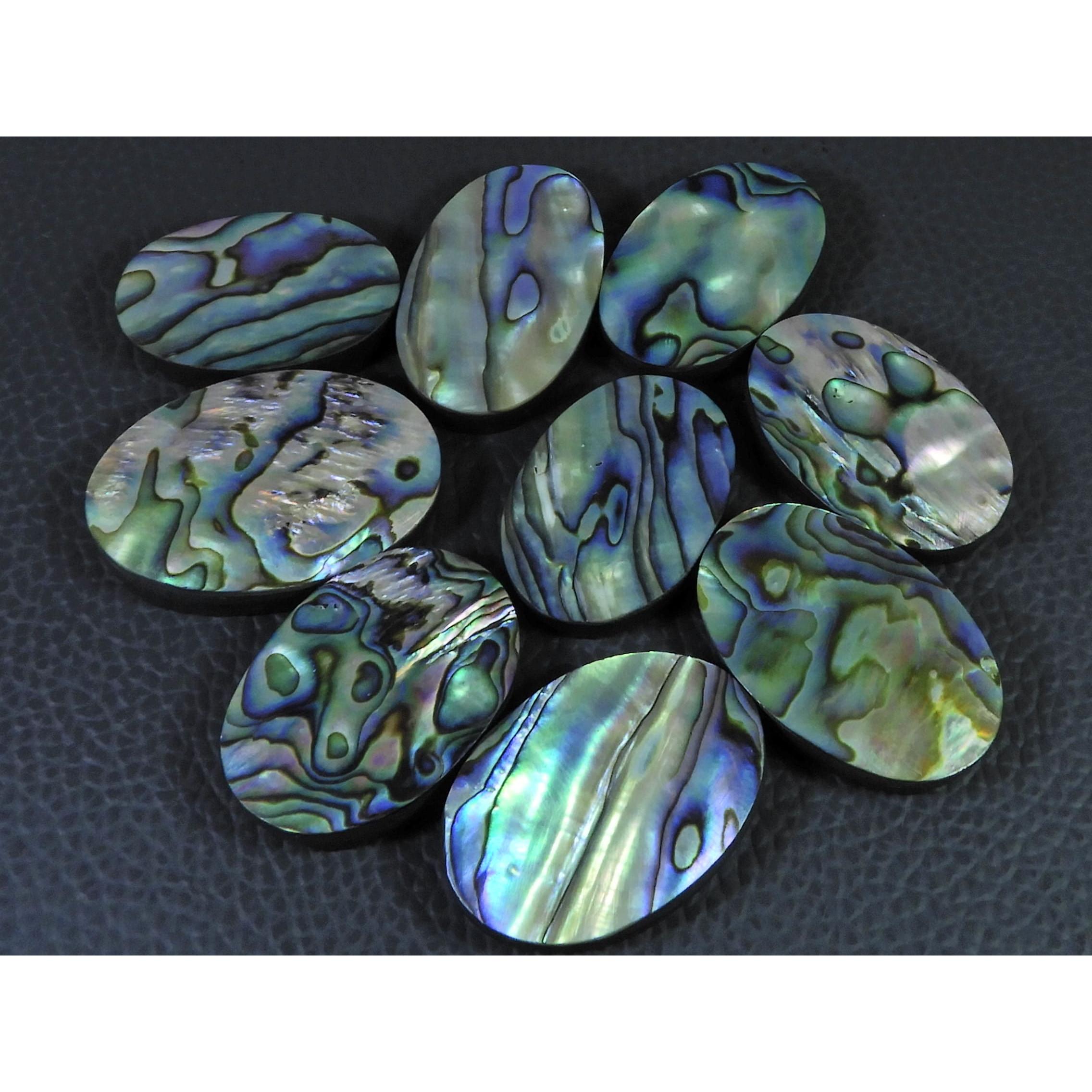 337Cts.Abalone Shell Oval Cabochon Loose Natural Gemstone 09Pcs Lot 30-33MM C-1720