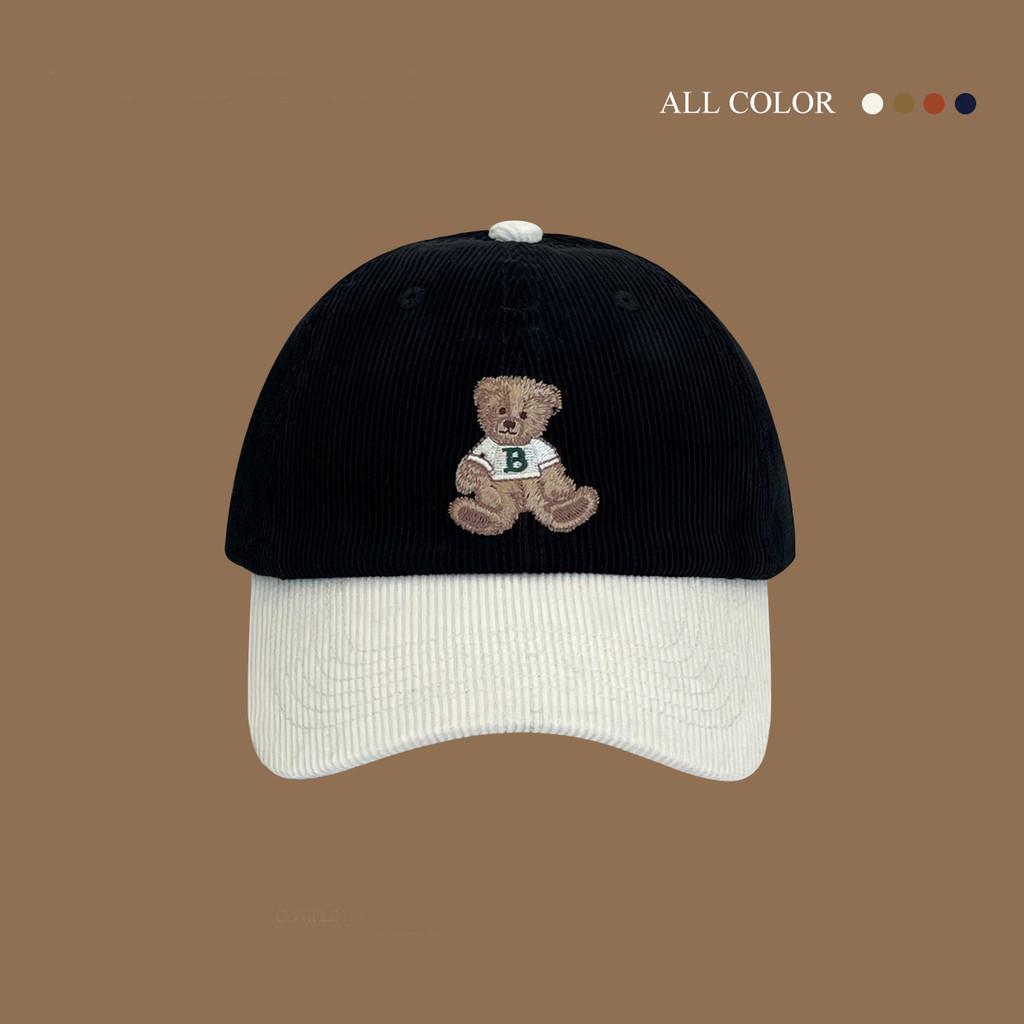 Cute Bear Baseball Cap With Warmth And Windproof Features For Fall Winter Fashion