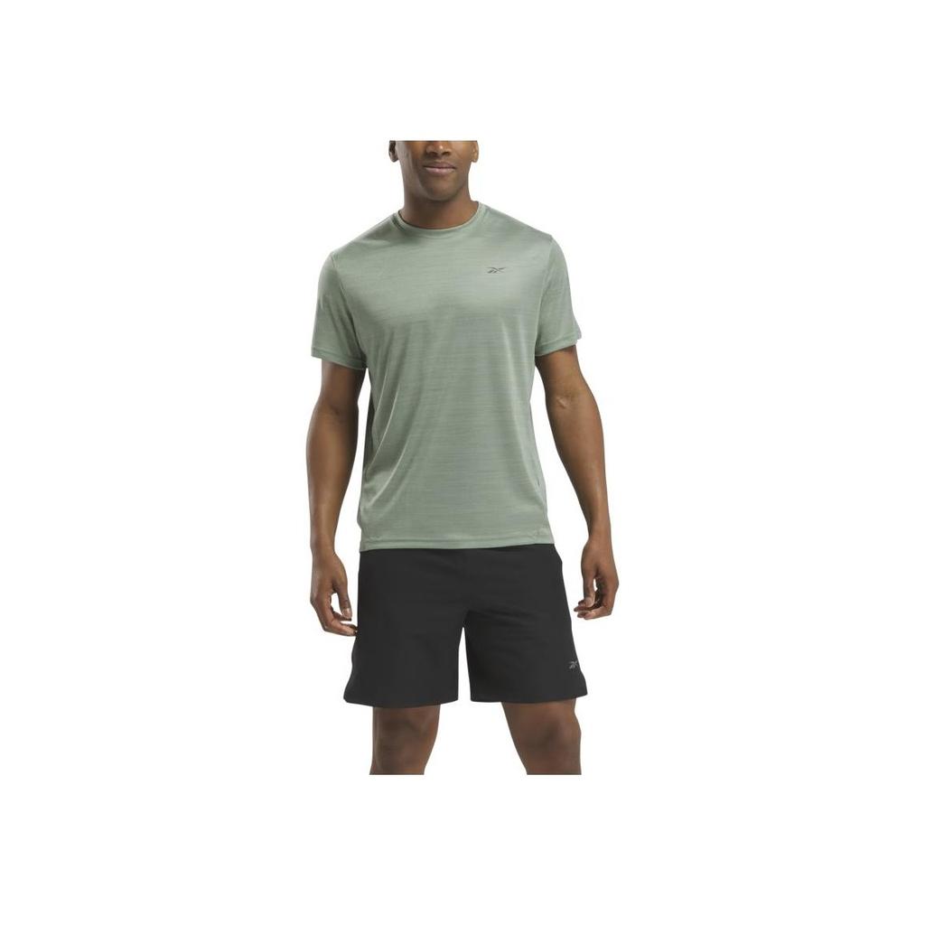 Reebok Simple Solid Color Training Casual Comfortable Crew Neck Short Sleeve T-Shirt Men Tops Cyan 100206789